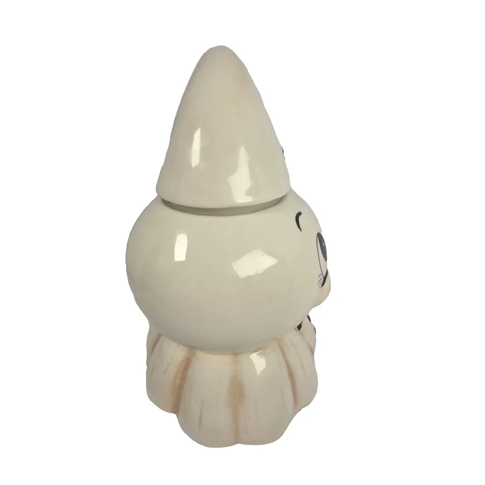Johanna Parker Ghost Cookie Jar 10.5 Inch Spider Halloween Ceramic Transpac